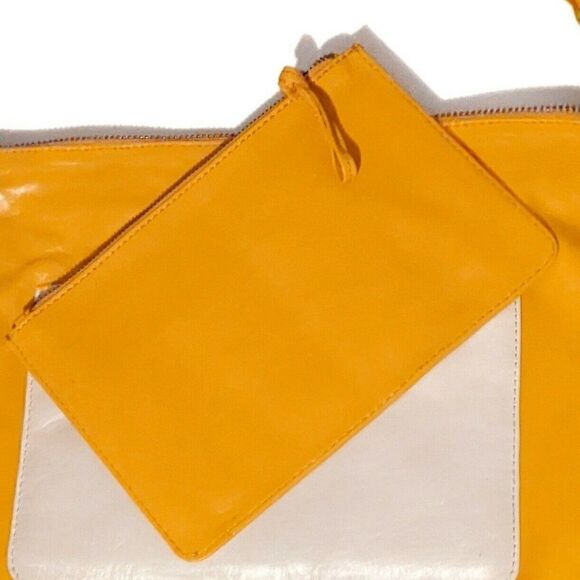 Latico Leather Dee Dee Handbag Tote Orange Tan Leather Handcrafted Shoulder Bag - Picture 6 of 6